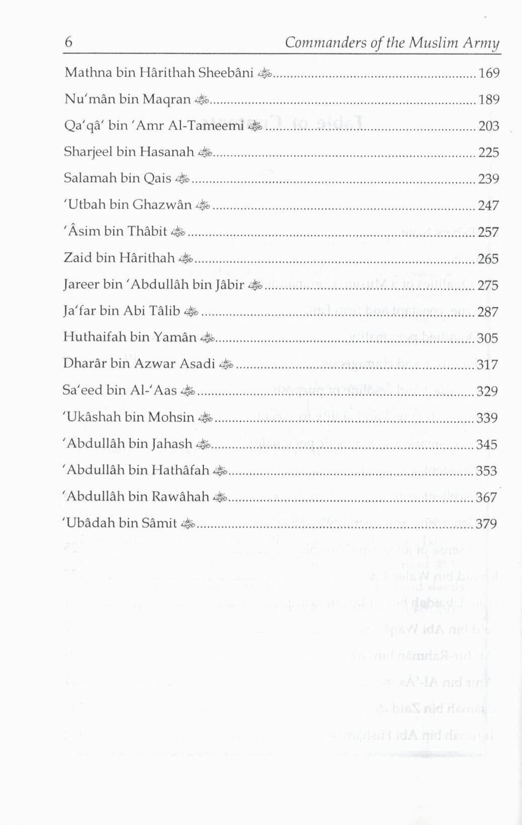 Commanders Of The Muslim Army