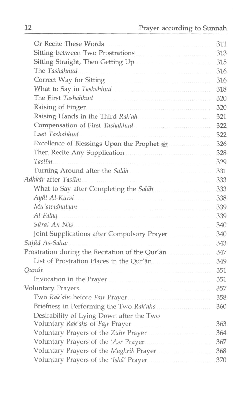 Prayer According To The Sunnah