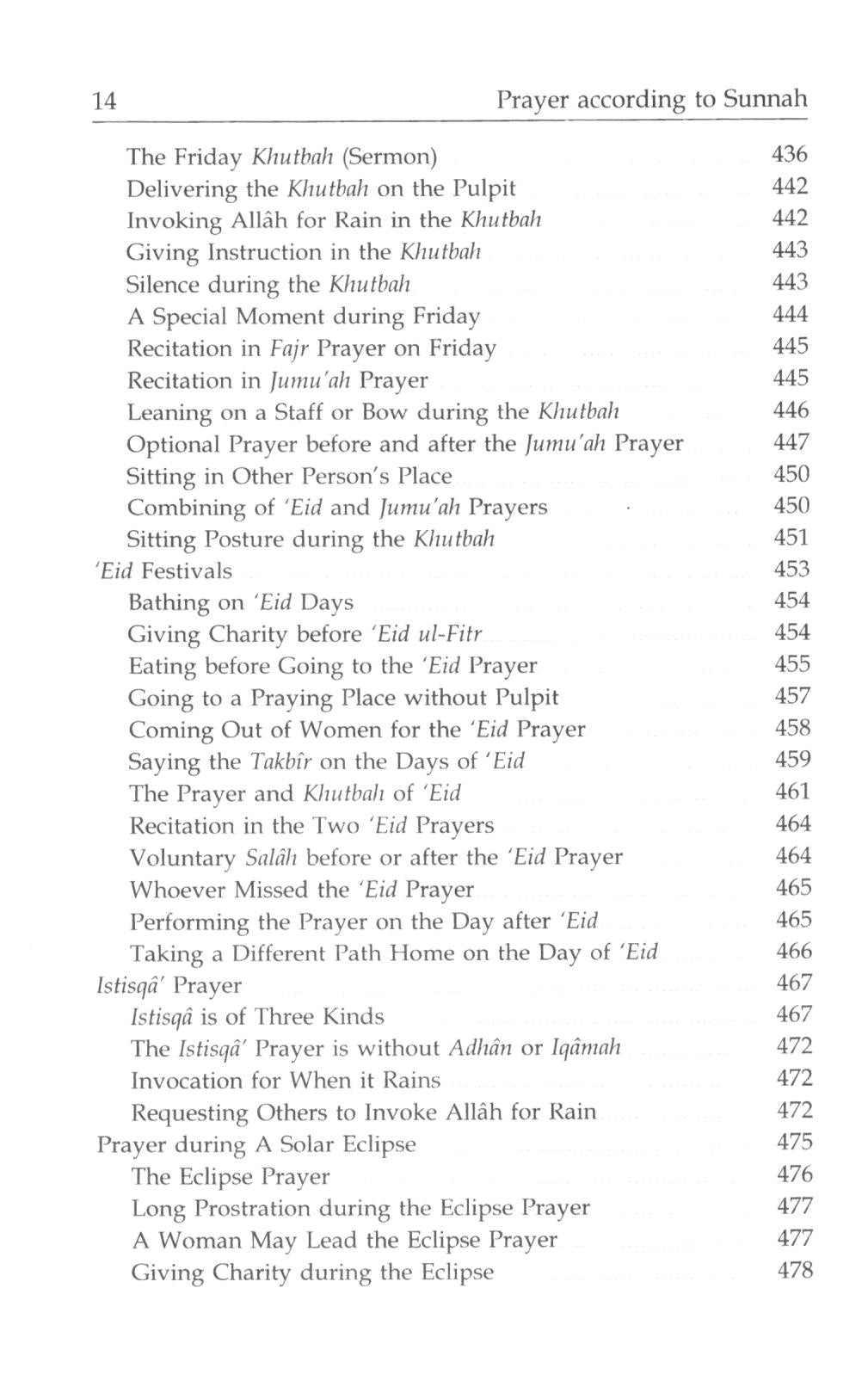 Prayer According To The Sunnah