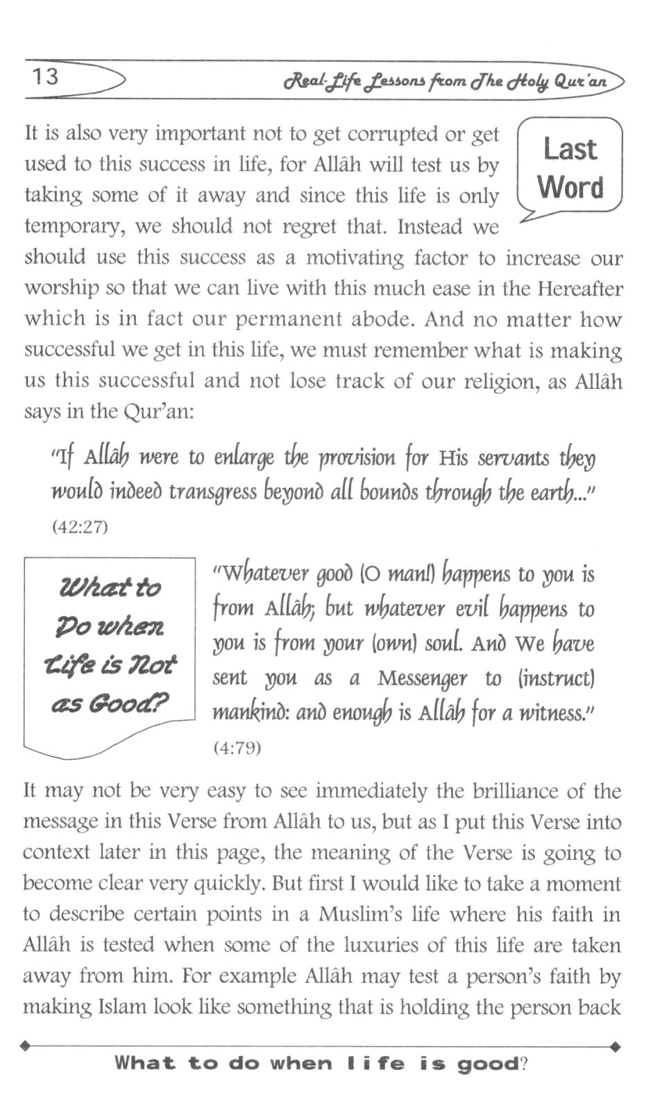 Real Life Lessons From The Holy Quran – Dawah Books