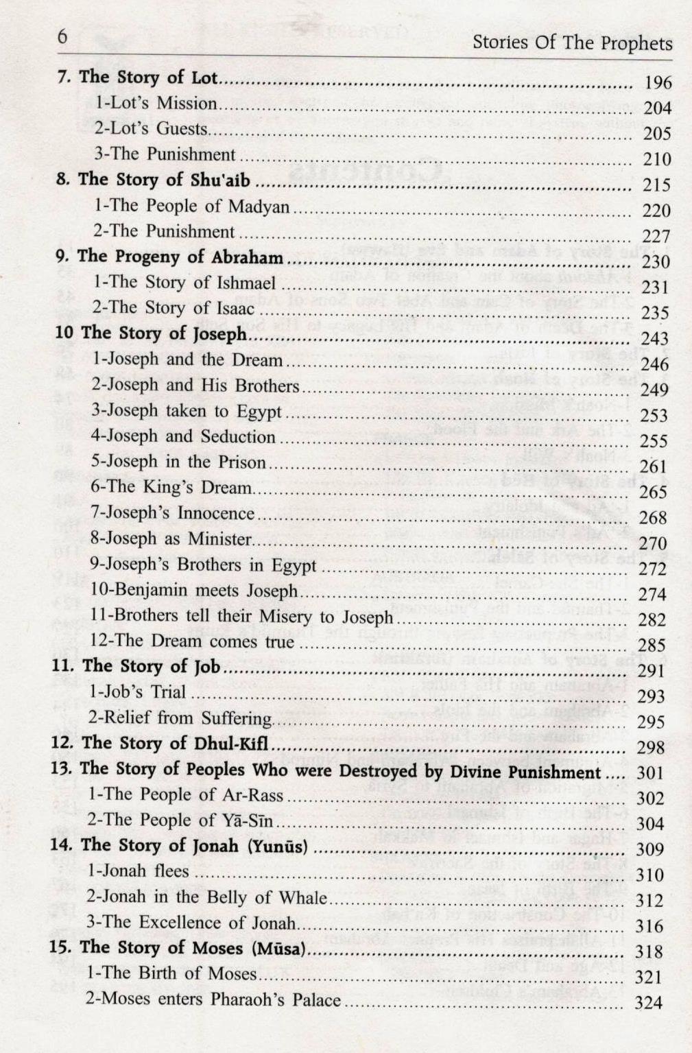 Stories of the Prophets (Peace be upon them)