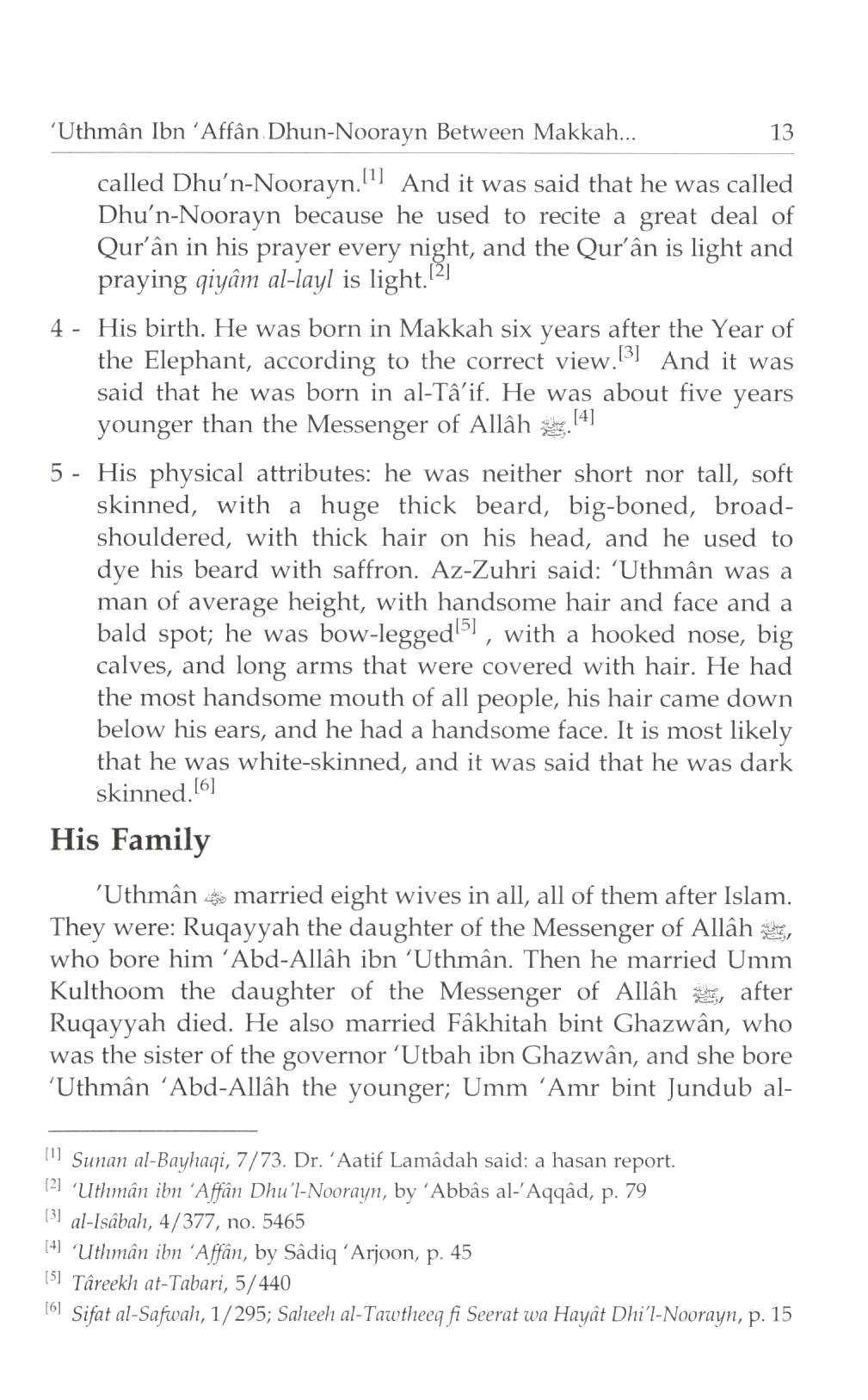 The Biography Of Uthman Ibn Affan