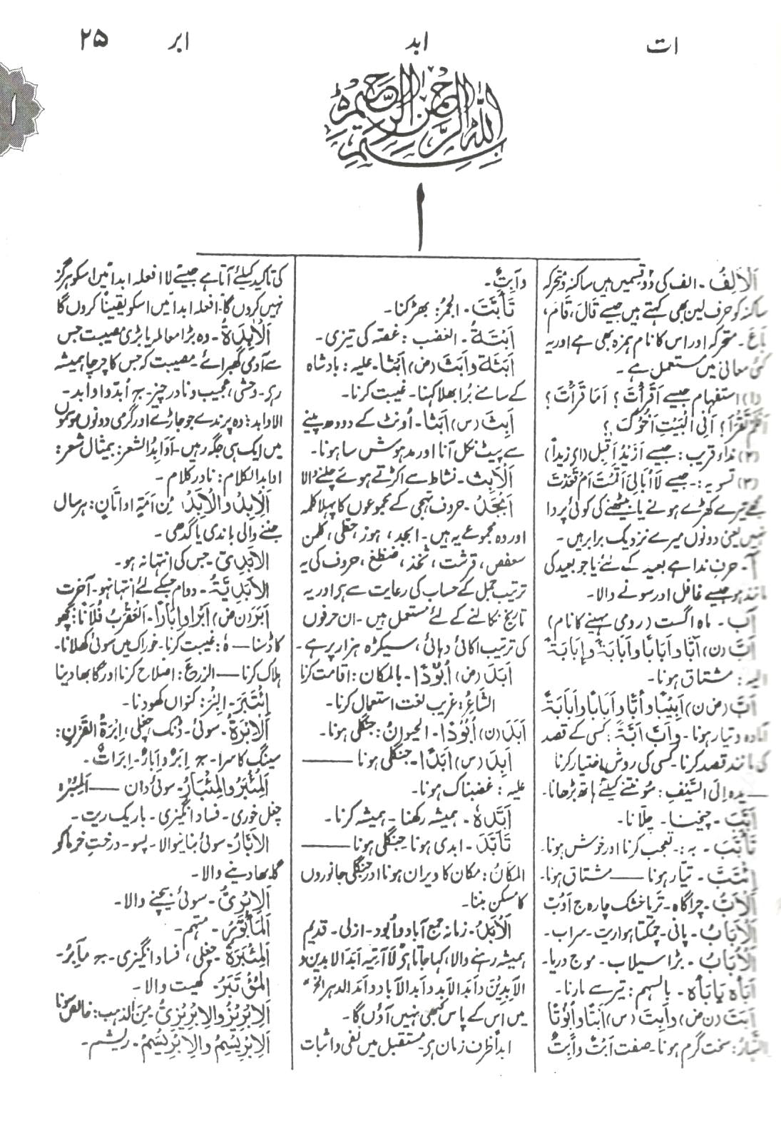 مصباح الغات - مکمل عربی اردو