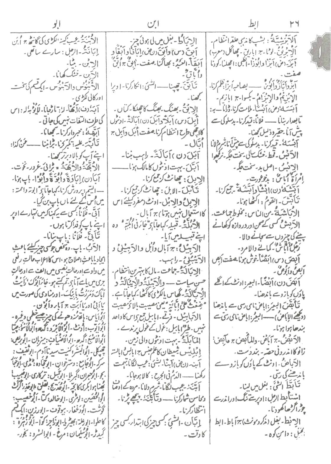 مصباح الغات - مکمل عربی اردو