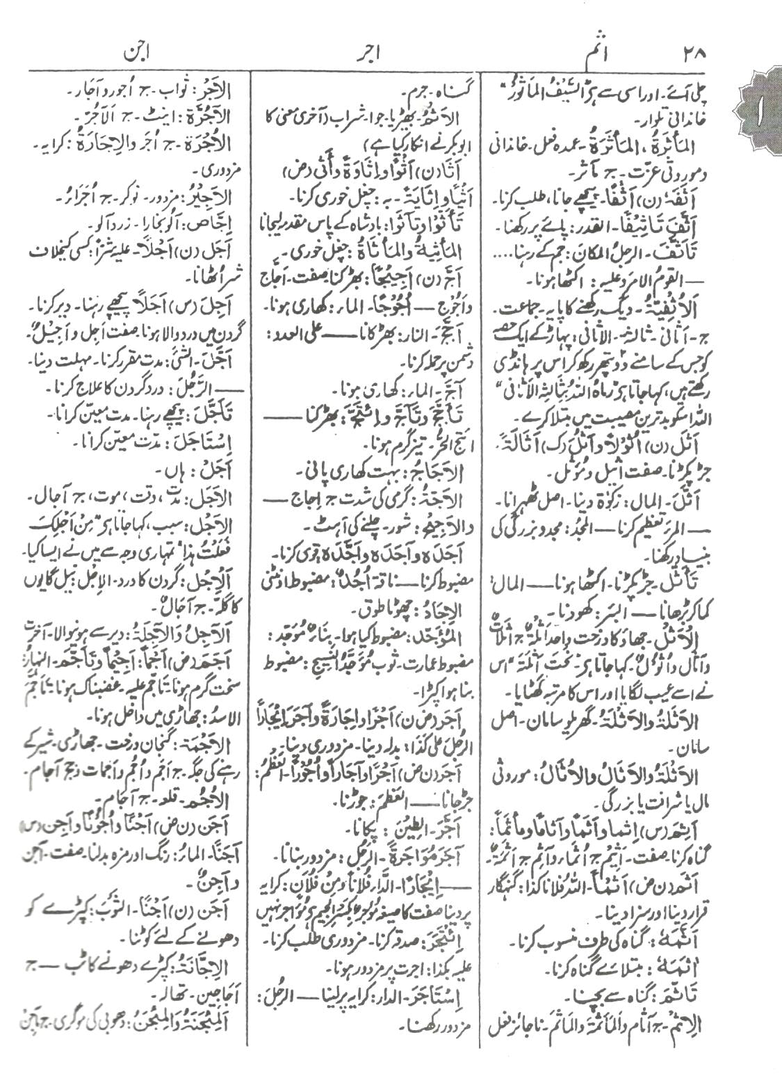 مصباح الغات - مکمل عربی اردو